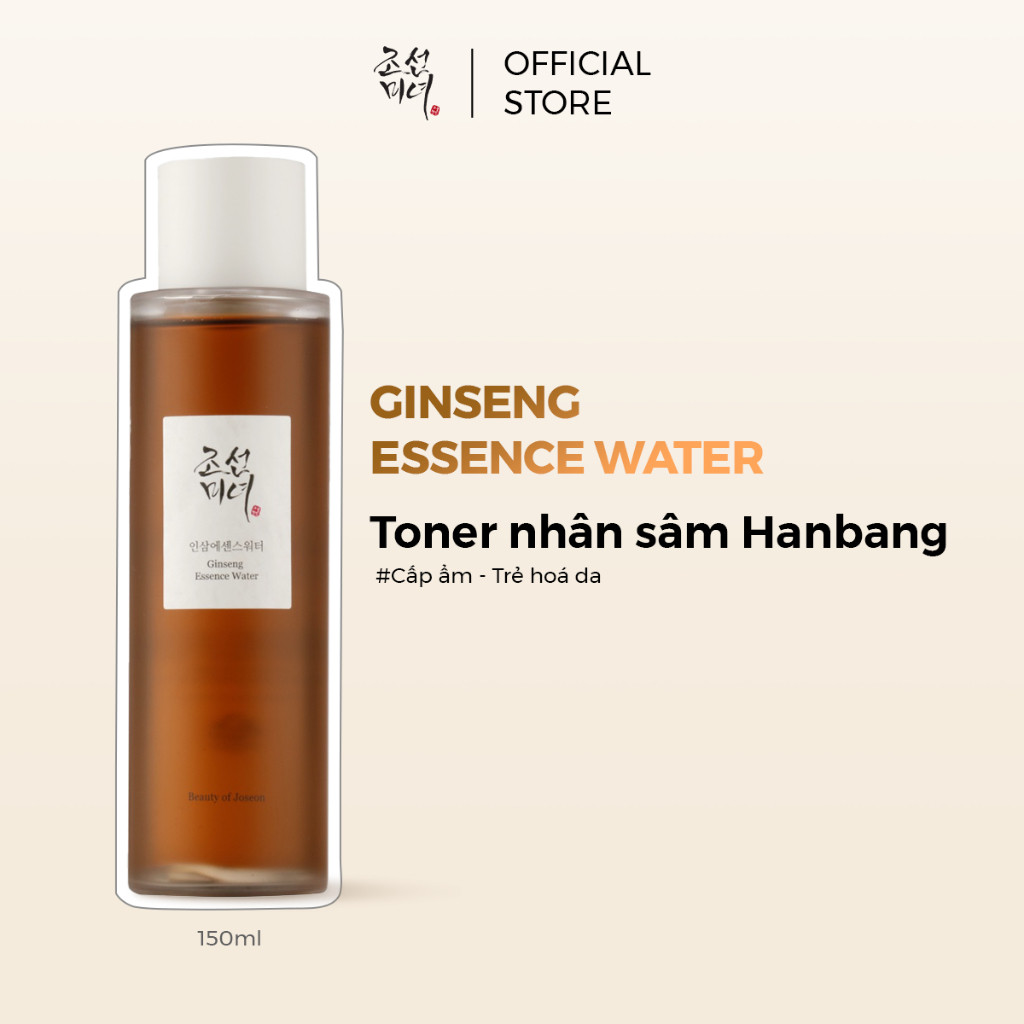 TONER NHÂN SÂM HANBANG BEAUTY OF JOSEON GINSENG ESSENCE WATER 150ML