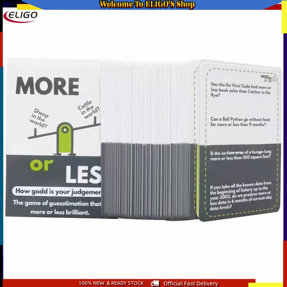More or Less Card Game: How Good is Your Judgement? Brand New