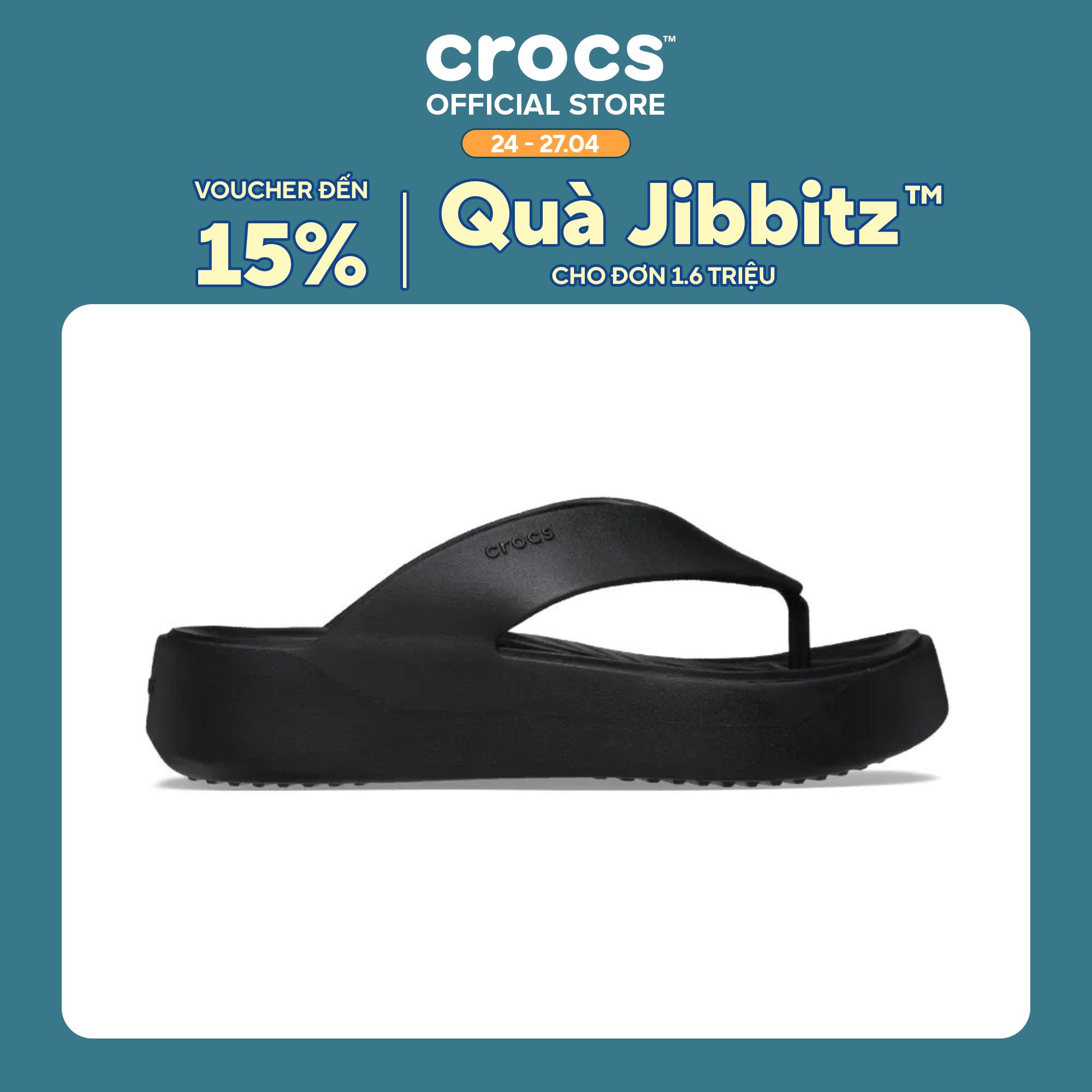 Dép Xỏ Ngón Nữ Crocs Getaway Platform - Black - 209410-001