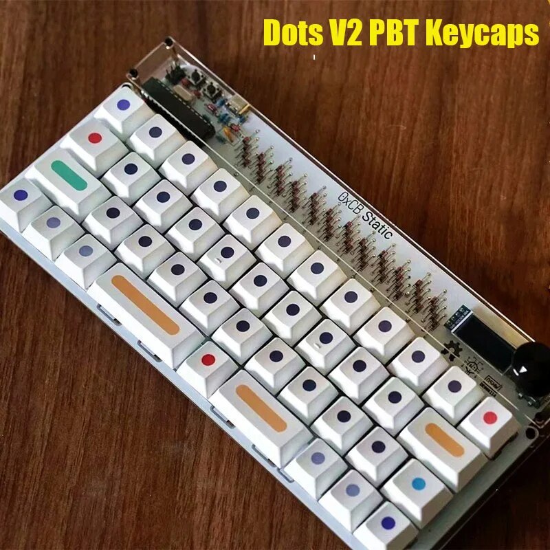 GMK Cherry hồ sơ V2 chấm phím cơ PBT người chơi game trên máy tính Bàn phím cơ tùy chỉnh Trắng Keyca