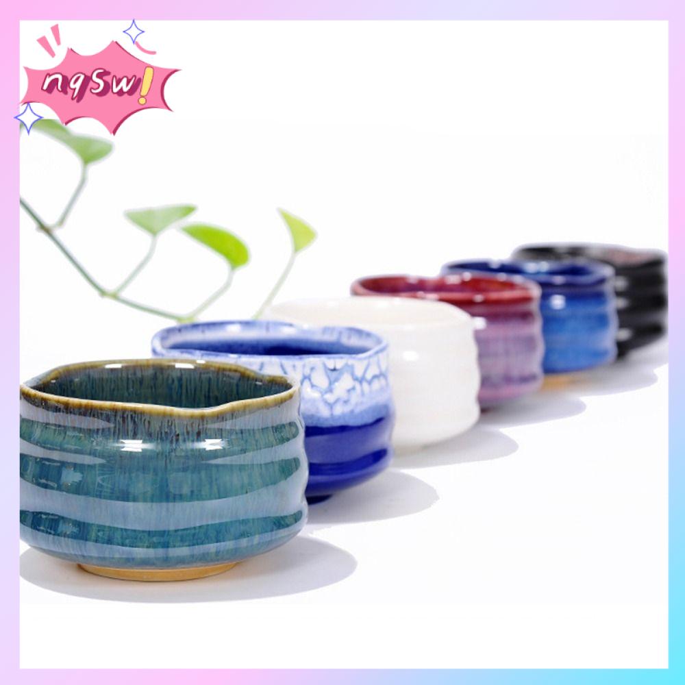 NQSW Cấp thực phẩm Bát Matcha Tái sử dụng Gốm Chawan Nhật Bản Truyền thống Bát trà xanh