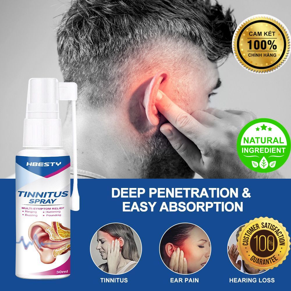 Chai Xịt Đau Tai-Tinnitus Spray-Hết Đau Tai, Ù Tai, Nấm Tai, Lãng Tai, Mất Thính Giác_SIÊU RẺ