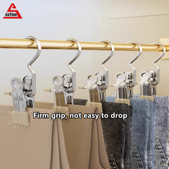 Móc không đánh dấu, kẹp quần áo, kẹp áo khoác móc đơn đa chức năng, vớ mũ, kẹp quần chống gió, có móc, kẹp sấy