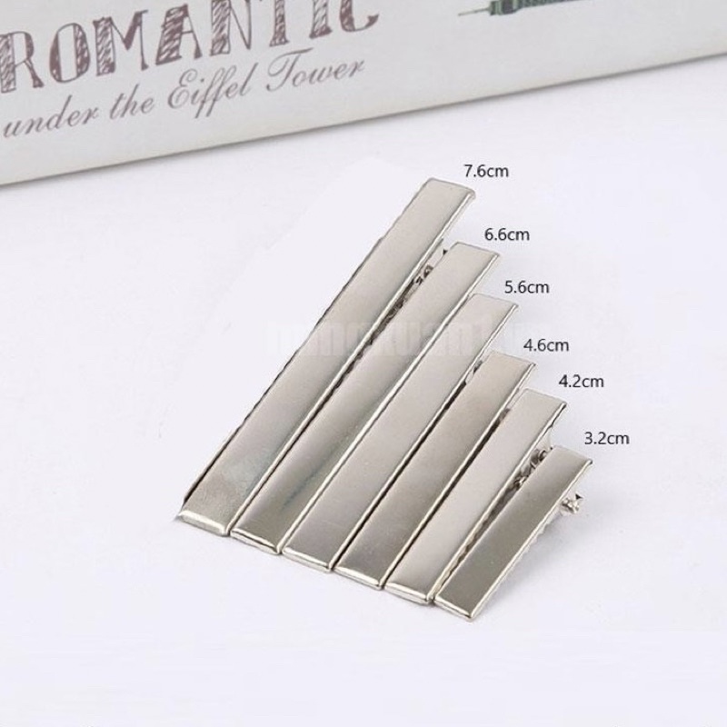Kẹp mỏ vịt trơn bịch 10 cái 2cm 3,2cm 4cm 5.5cm 6.5cm 7.5cm