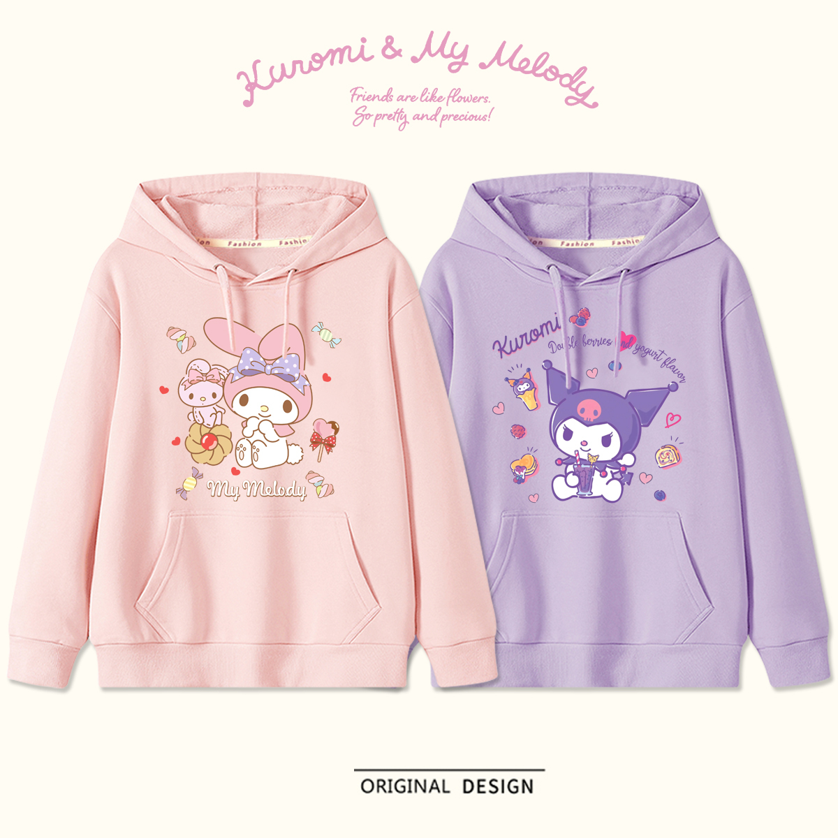 Áo nỉ hoodie bé gái, áo có mũ chất nỉ bông Cho Bé - Hoodie MELODY