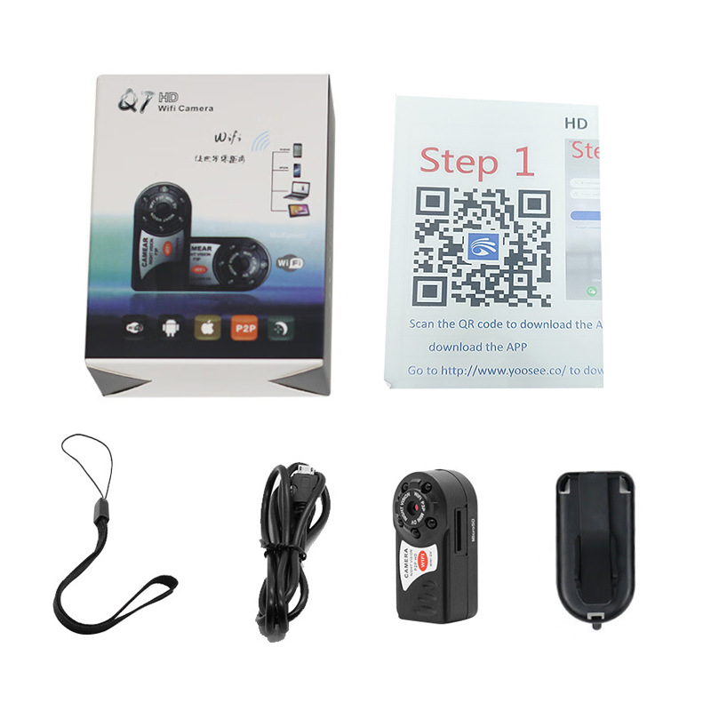 1 Bộ wifi survalance Mini Máy ảnh Mini máy ảnh ature DV Đầu ghi hình DVR Máy ảnh nhỏ mini máy ảnh Q7 máy ảnh an ninh wifi không dây máy ảnh