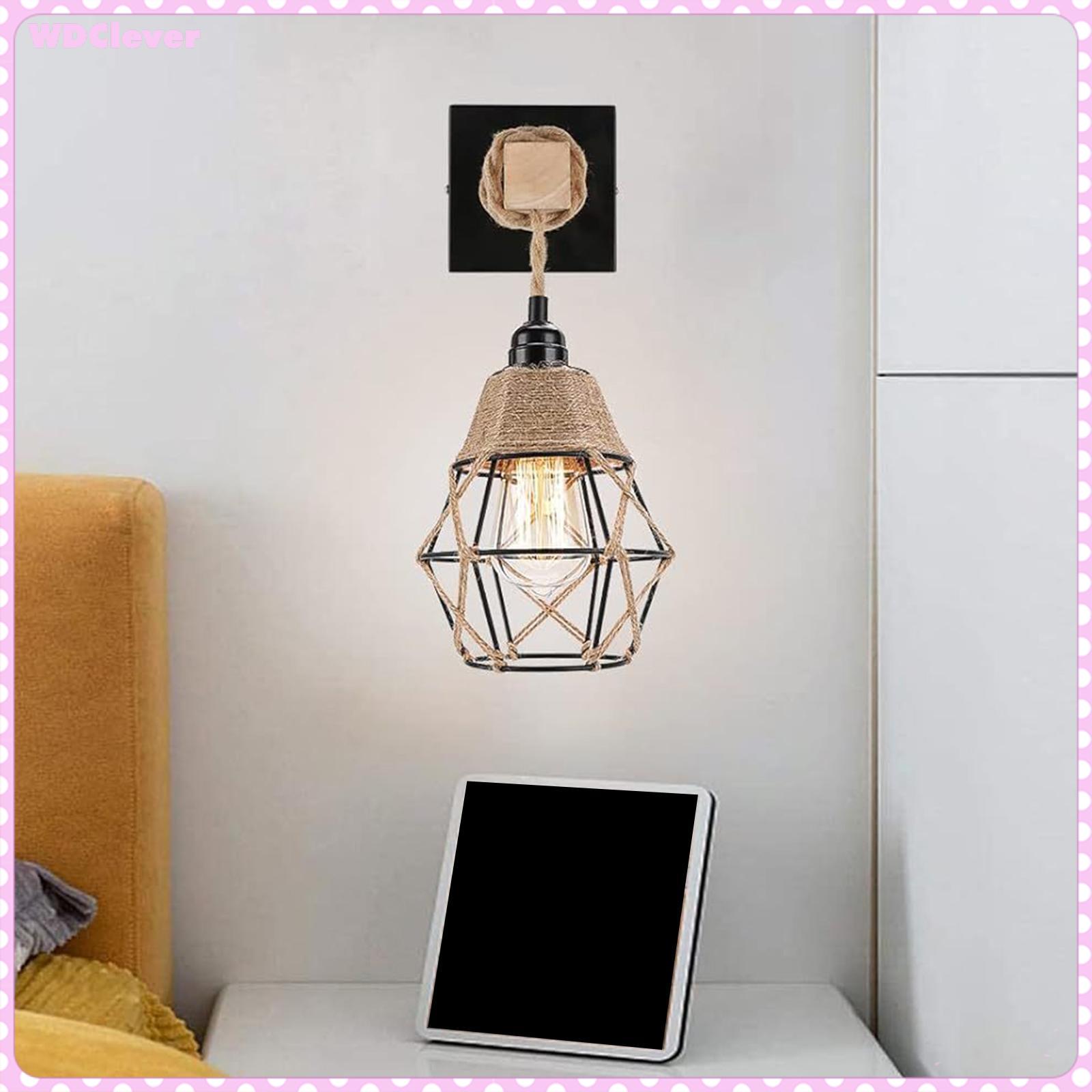 Wdclever Treo Tường Gắn Tường dây thừng Đèn treo đèn treo tường cho phòng khách đọc sách