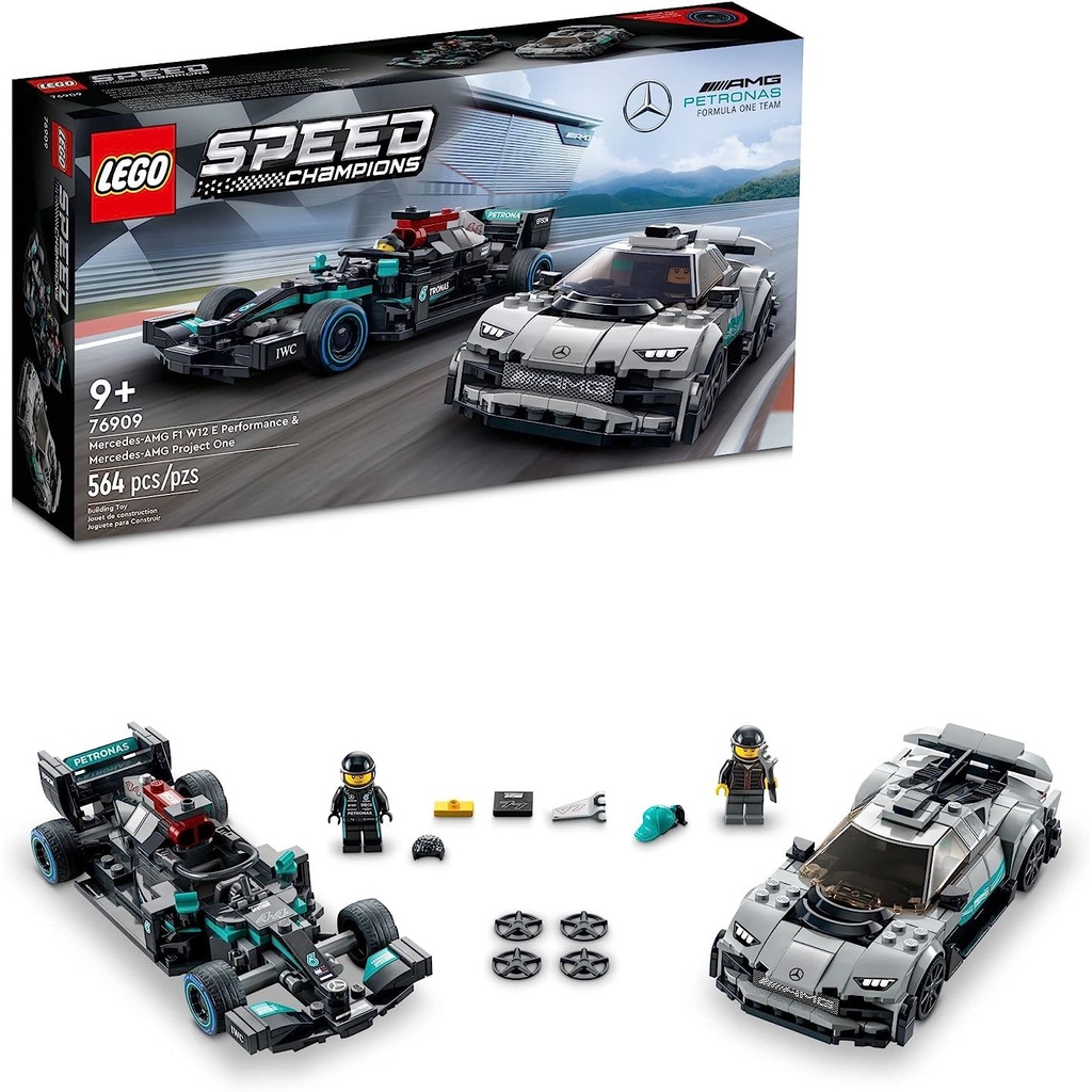 LEGO Speed Champions Mercedes-AMG F1 W12 E 76909 Performance & Project One Toy Car Set Mercedes Mode