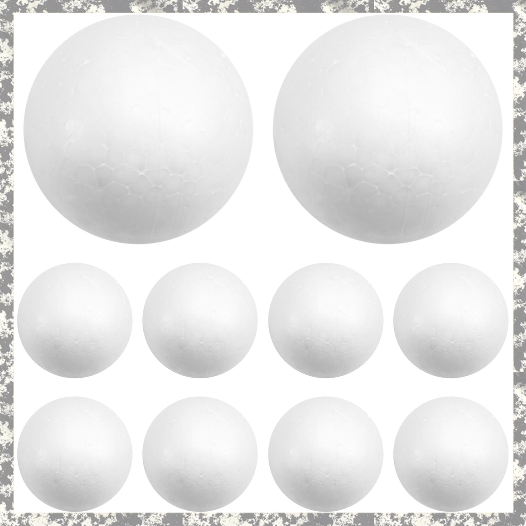 10 x Modelling Craft Polystyrene Foam Ball Sphere 6cm---White