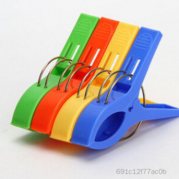 4pcs clip chốt chống gió kẹp lớn cho quần áo khăn tắm bãi biển nhà khô HJJN-VN