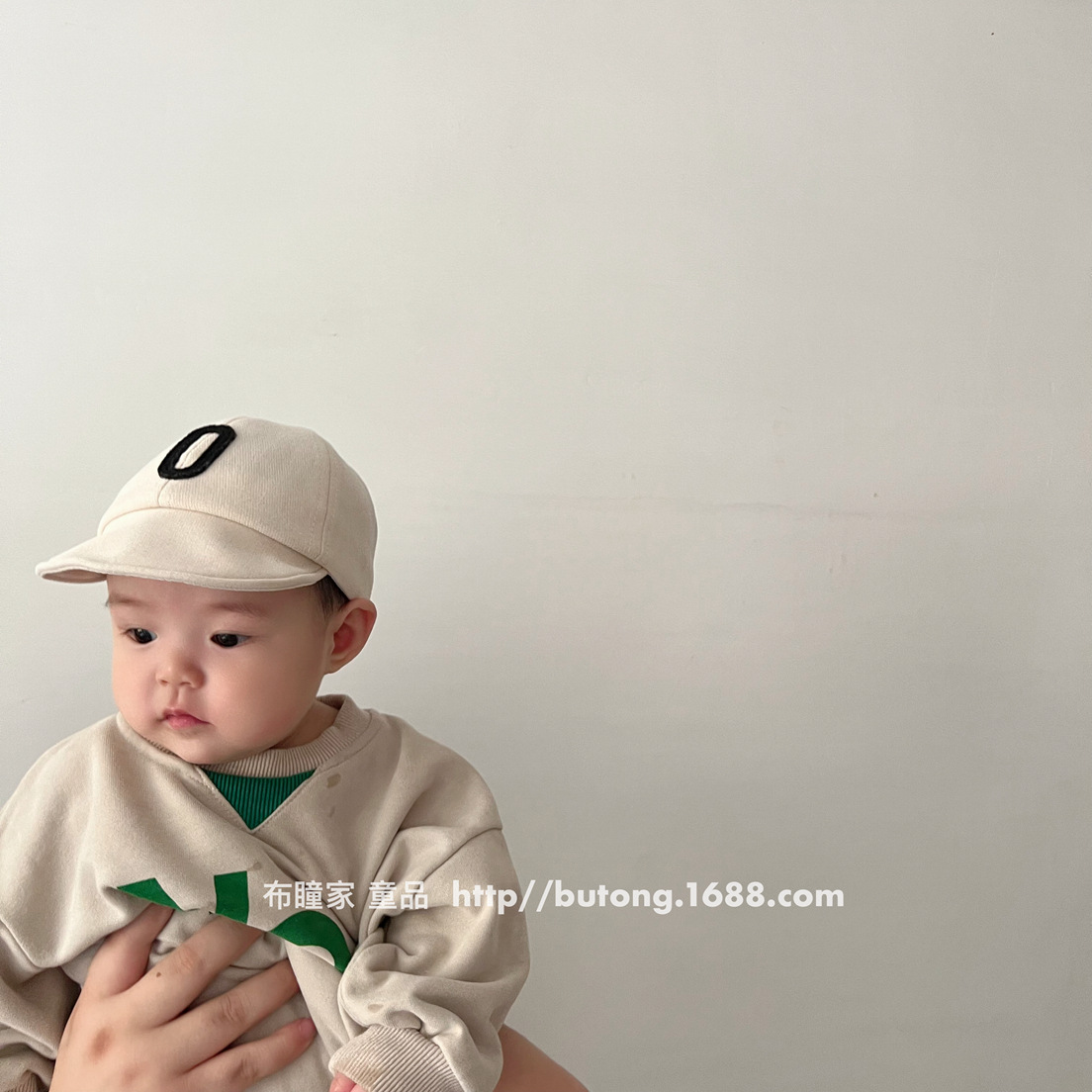Mũ Mũ phiên bản Hàn Quốc của tối giản chữ lớn trẻ em mềm Vành mũ mỏ vịt, mùa thu và mùa đông hợp thời trang trẻ em của bé lõm hình lật qua Mũ bóng chày fwjvoh