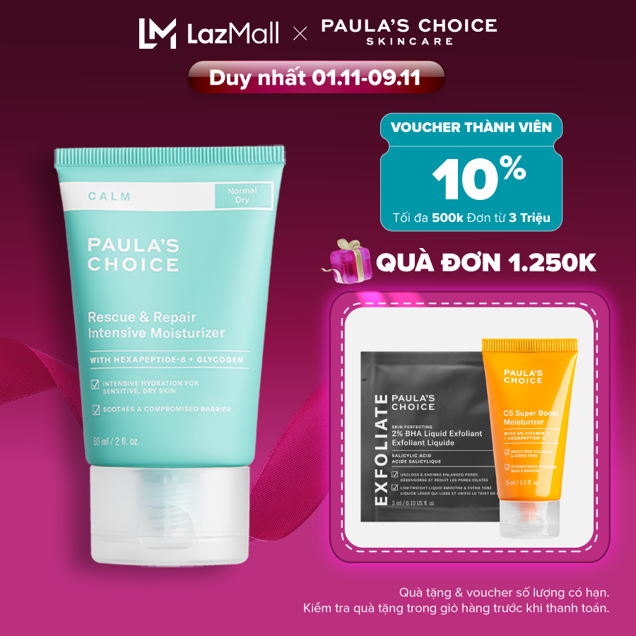 Kem dưỡng ẩm phục hồi cho da khô nhạy cảm Paulas Choice Calm Rescue & Repair Intensive Moisturizer 6