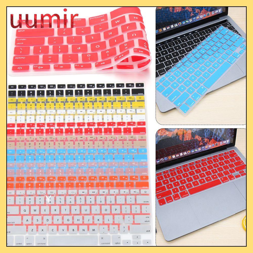 UUMIR Phụ kiện máy tính Mềm Người bảo vệ Đối với Apple Macbook Pro Air 13 andquot;15andquot; 17 andquot; Màu kẹo Silicone Bìa bàn phím