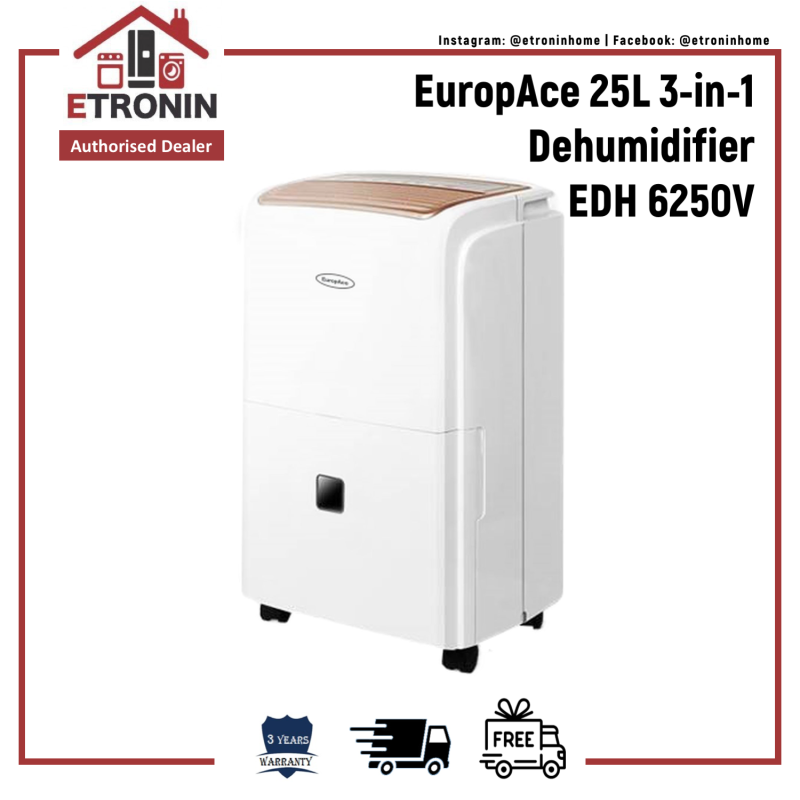EuropAce 25L 3-in-1 Dehumidifier EDH 6250V Singapore