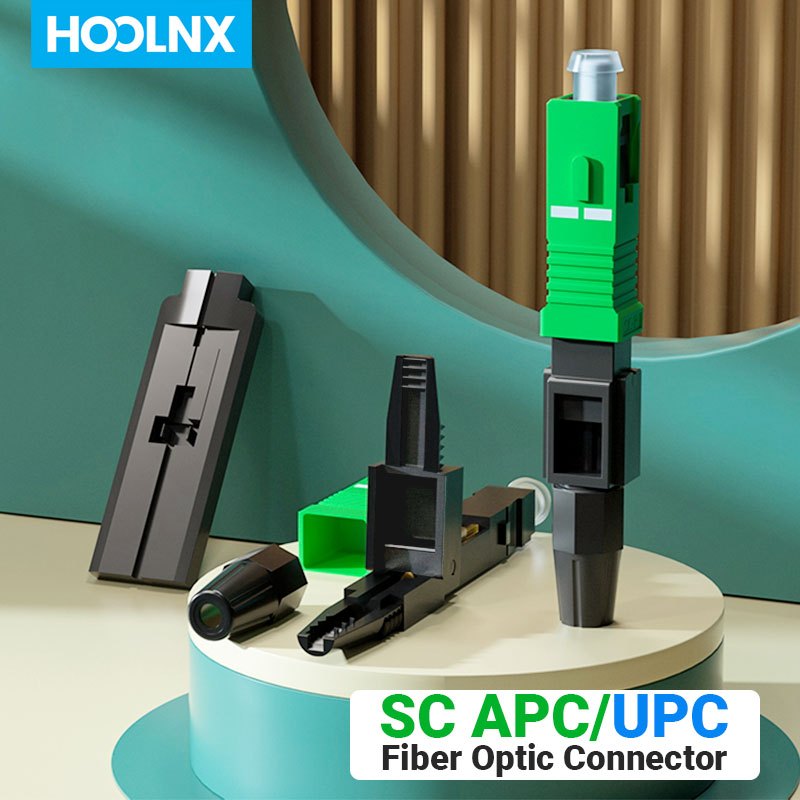 Hoolnx Fiber Optics Fast Connector, Single Mode SC UPC APC Quick Connector Adapter for 9125um SM FTTH Optical Fiber Cable Presyo  1,355 Piso*Libreng Shipping