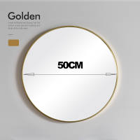 Round Wall Hanging Makeup Mirror With Storage Rack 40cm/50cm Metal Framed Bathroom Vanity Mirror Modern Decor Wall Mirror for Toilet Washroom & Bathroom