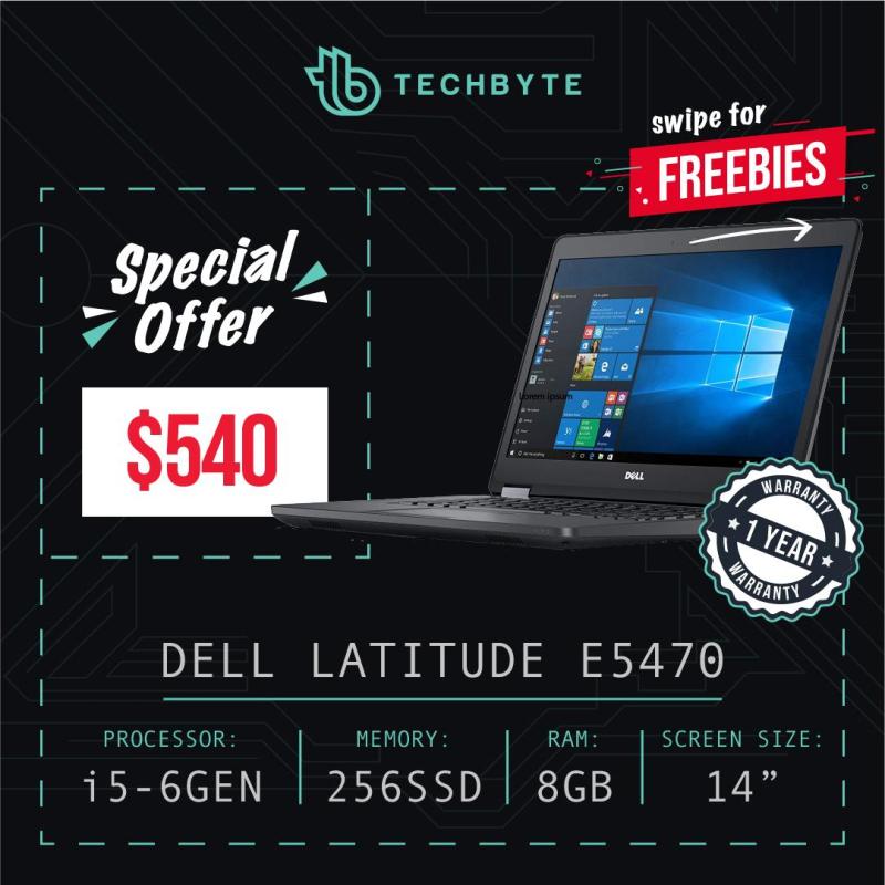 Dell Latitude E5470 - Grade A - 14 inch - Core i5 6GEN - 8GB RAM - 256GB SSD