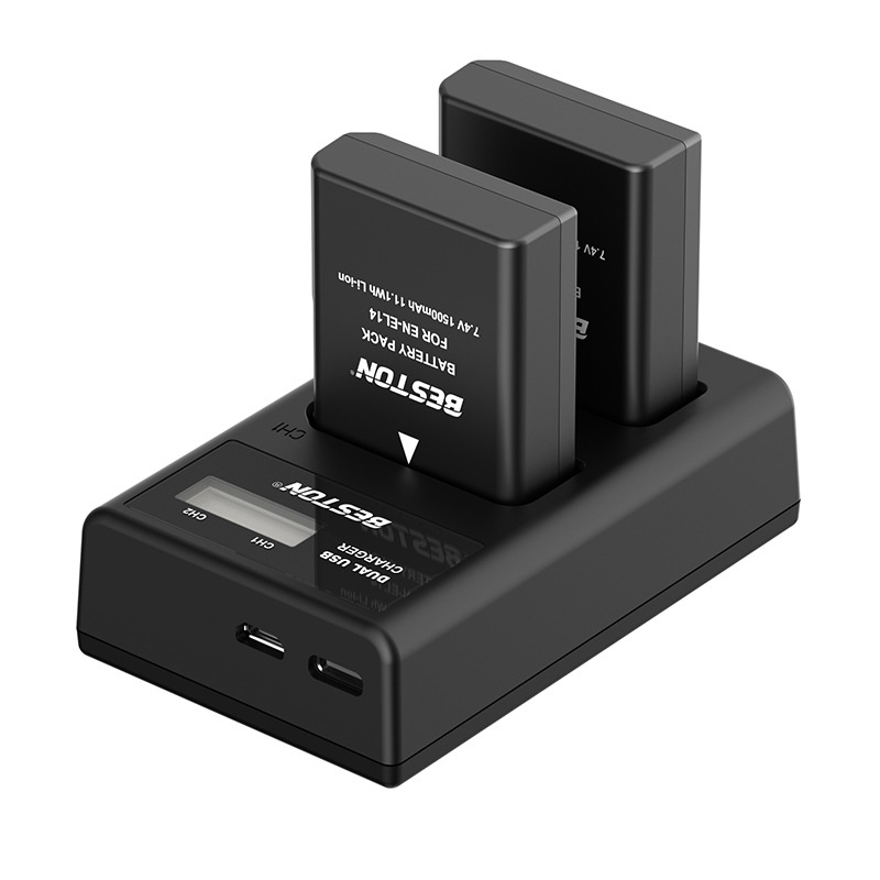 Pin EN-EL14 1500mAh và Sạc Beston cho Nikon D3100 D3200 D3300 D3400 D5100 D5200 D5300 D5500 D5600 P7