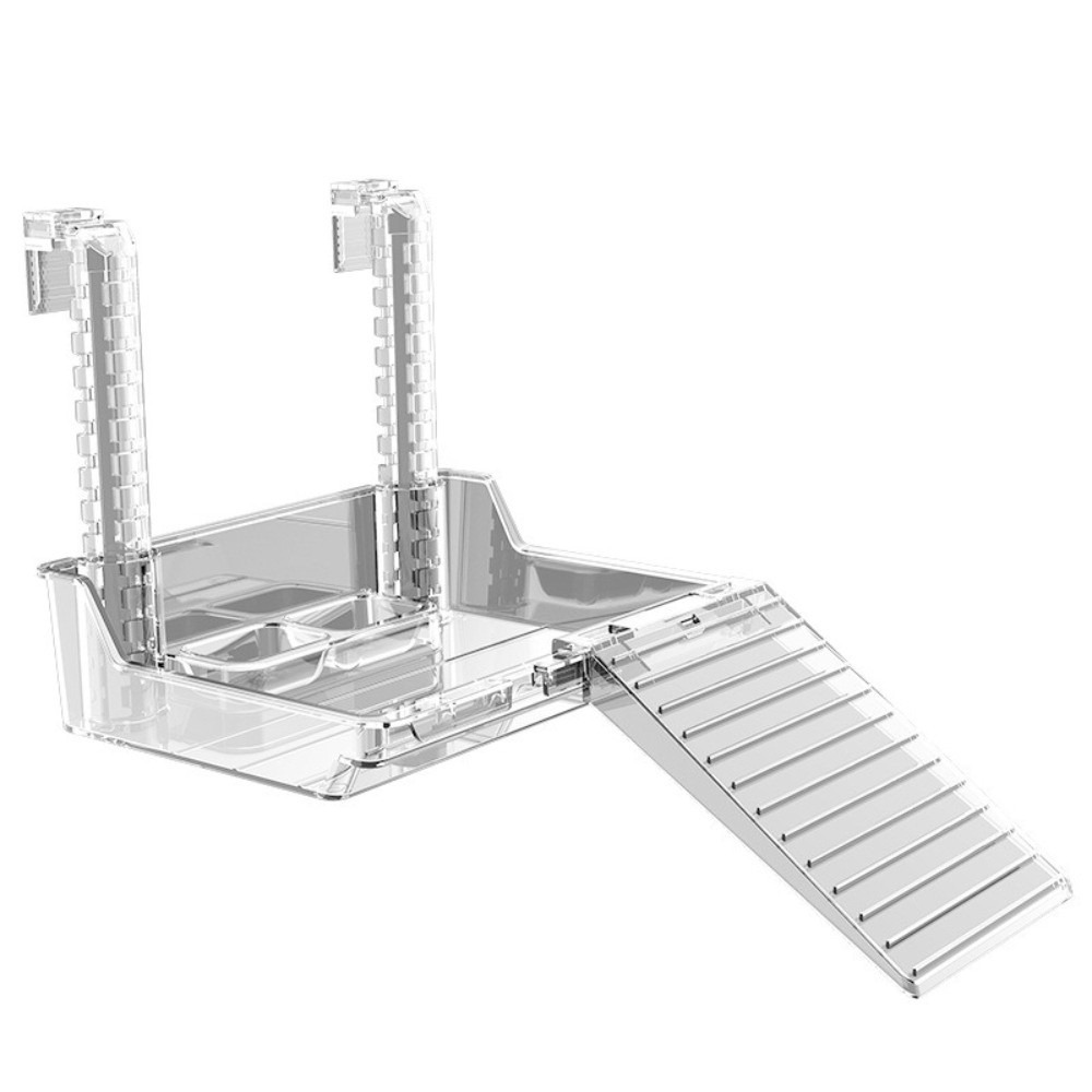 ZENDO12 Treo Bệ phơi nắng cho bò sát Trong suốt Đi thang Sân nghỉ dưỡng cho rùa Sáng tạo kèm bát ăn Đảo nổi Sử dụng trong bể cá - 2