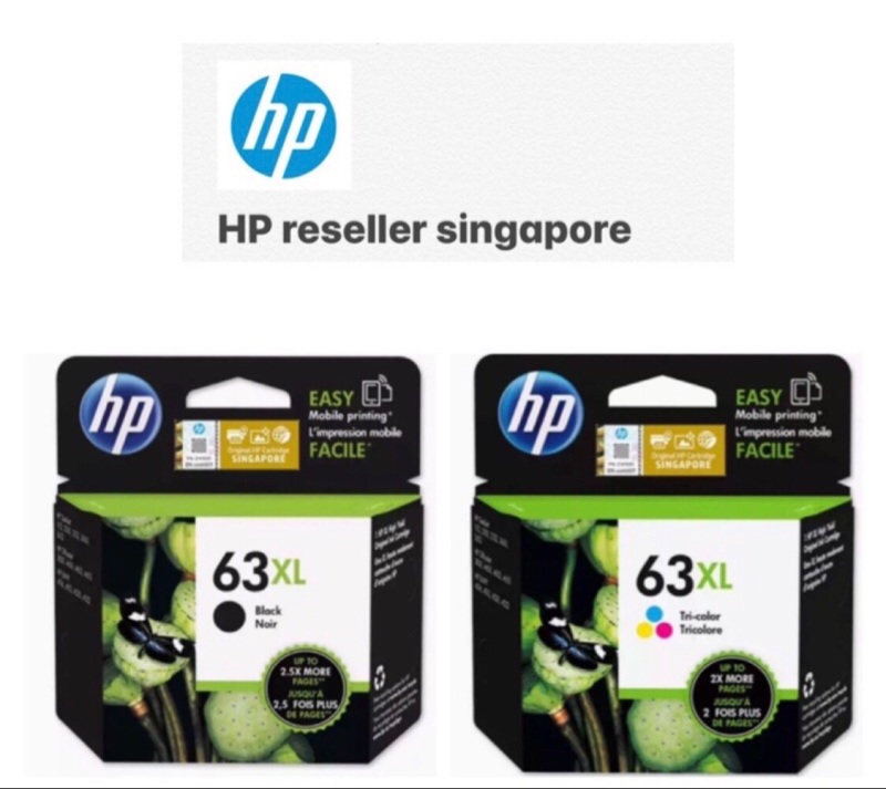 HP 63XL Black & Tri-Color Original Ink Cartridge - 6 Months Limited Warranty (Return to HP Direct) Singapore