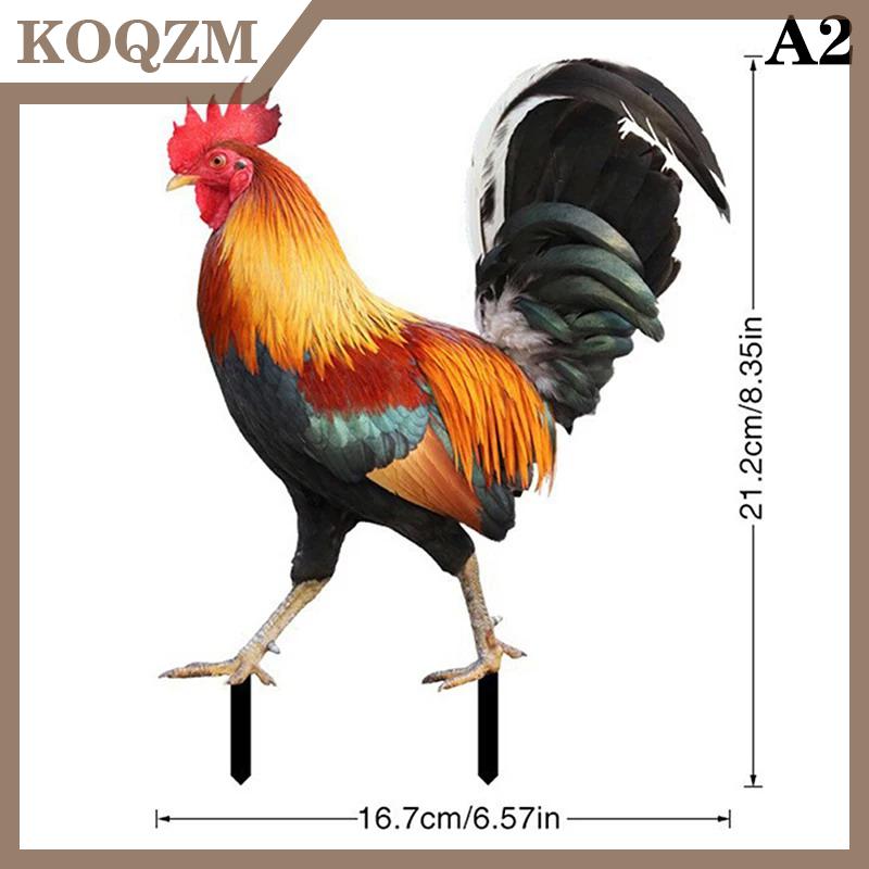 KOQZM Garden Rooster Statue Chicken Sculpture For Yard Decor Weatherproof Hen Figurine For Patio Backyard Home Outdoor Decoration