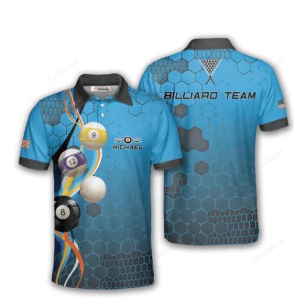 Pool Table Hive Custom Billiard Polo Shirts For Men, Custom name (Free custom design)