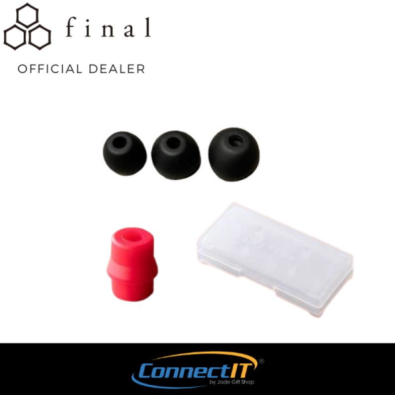 Final Audio Type E Premium Silicone Replacement Eartips with Case and Adapter (3 Pair Same Size) Singapore