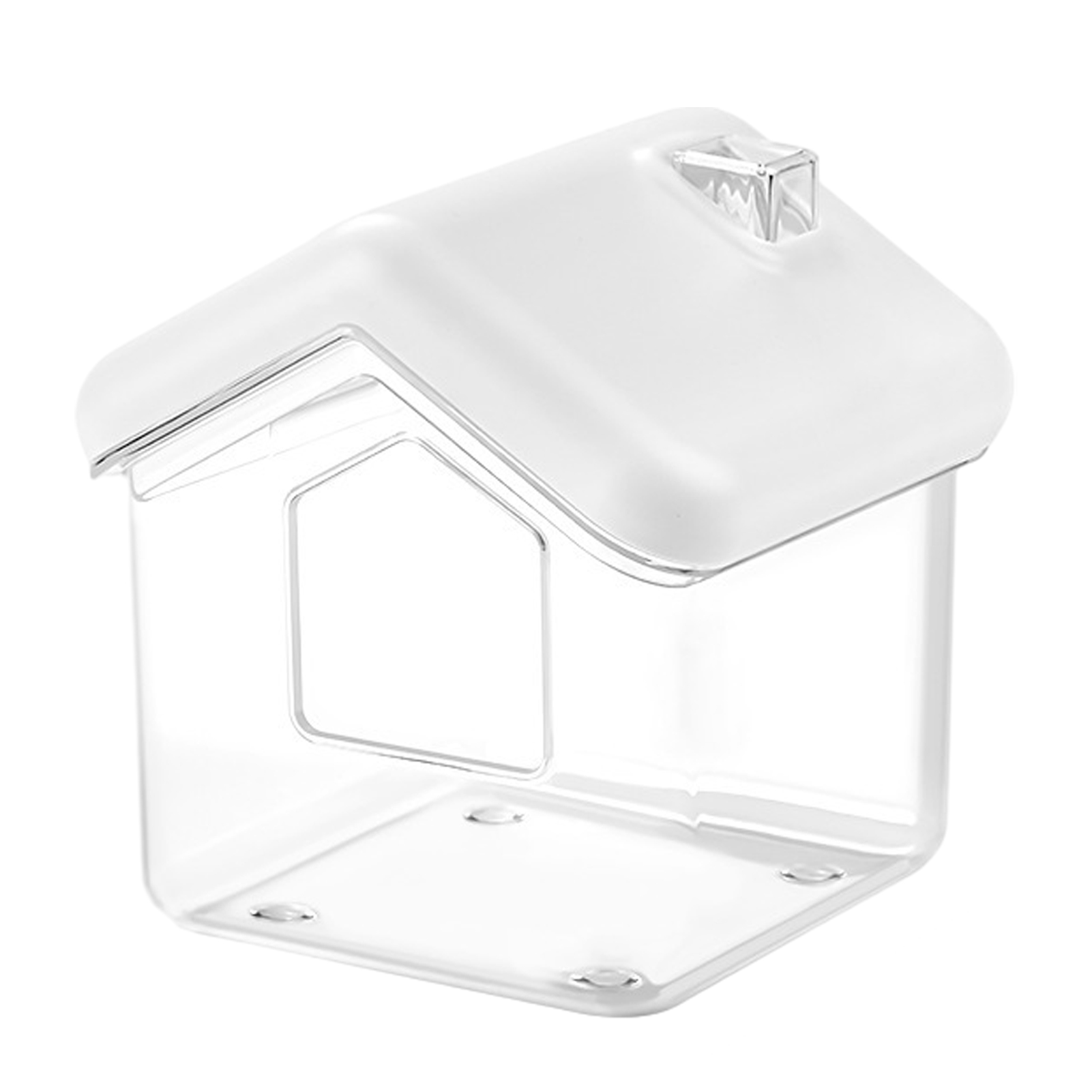 Tuoqiaodua nhà hamster lớn hamster cát hộp bồn tắm rõ ràng hình dạng ngôi nhà động vật nhỏ bệt vệ sinh phòng tắm cho Gerbil lùn lồng cho Chuột Hamster phụ kiện dễ dàng để làm sạch và có thể nhìn thấy thiết kế
