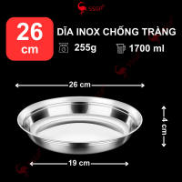 Dĩa inox 316 Frankfurt đa năng chống tràn SSGP Đức SS40118 đĩa khay inox đựng thực phẩm nhiều size