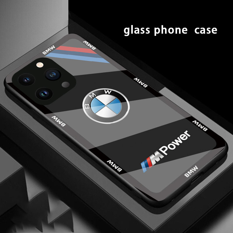 IPhone 15Promax BMW trường hợp 15/15Pro kính mới trường hợp 15 cộng với bảo vệ ví cho nam giới và nữ