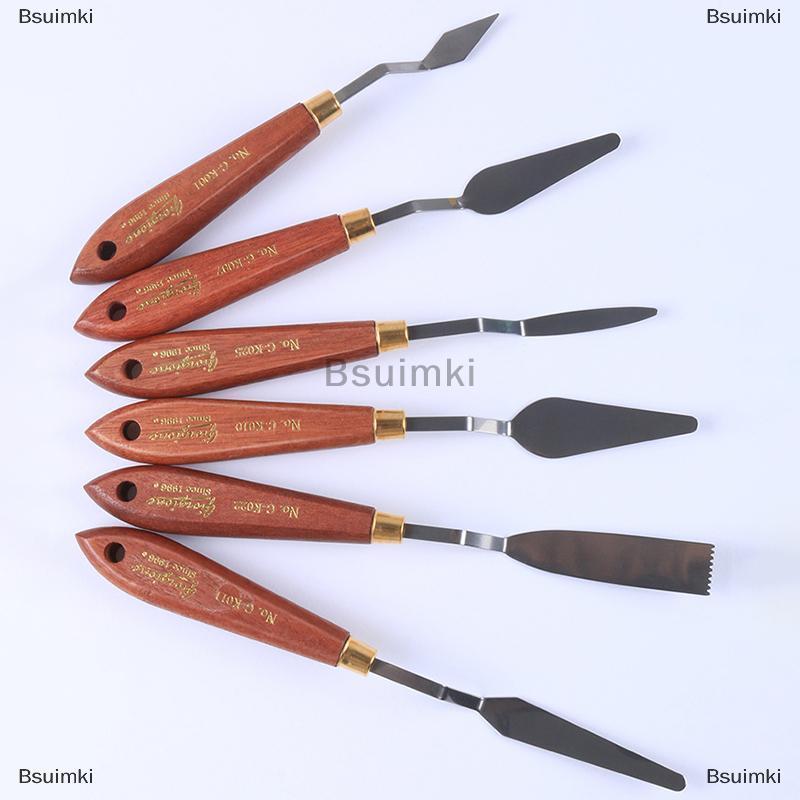 [COD] Bsuimki Nghệ sĩ Spatula Palette dao, sơn dao Set sơn trộn scraper thép không gỉ Palette dao sơn nghệ thuật Spatula