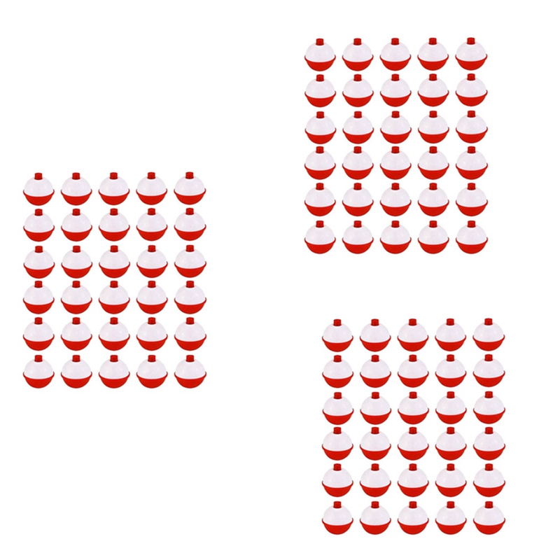 90Pcs Fishing Bobbers 1 Inch,Push Button Fishing Floats Red and White,Fishing Float and Bobbers