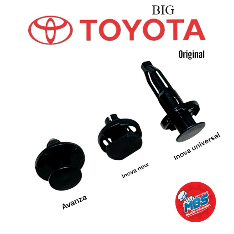 CLIP KLIP KANCING BAMPER SPAKBOR GRIL TOYOTA AVANZA INOVA FORTUNER XILUX ALFARD SEMUA JENIS TOYOTA COD Harga 2,625 rupiah*Gratis Ongkir
