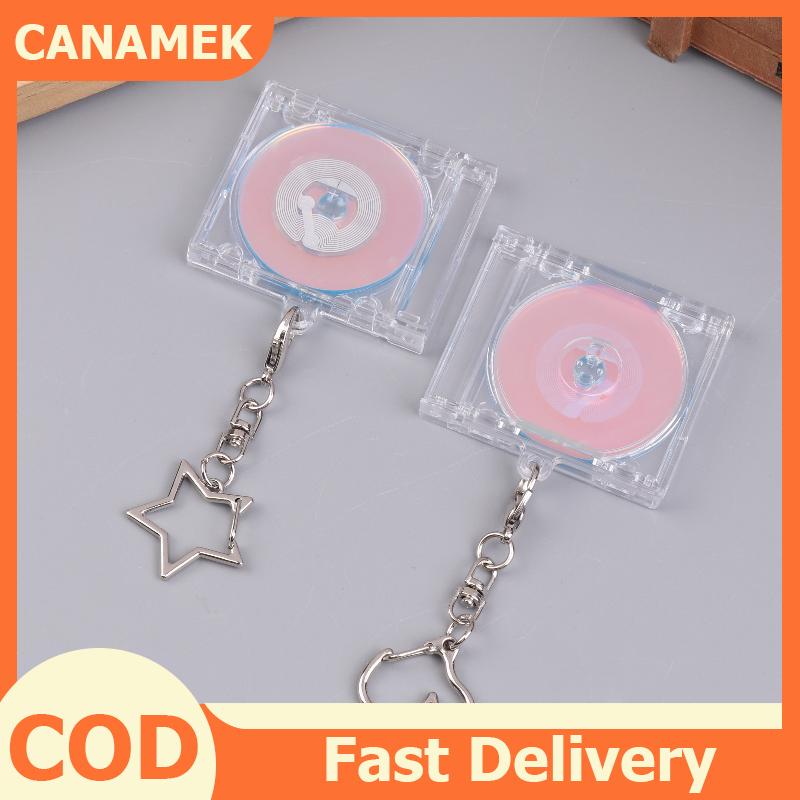 CANAMEK 1 bộ mini NFC chức năng đĩa CD máy nghe nhạc hình dạng trường hợp Móc Chìa Khóa thiết bị ngoại vi kỷ niệm Album Key chủ cho tự làm ba lô Mặt dây chuyền