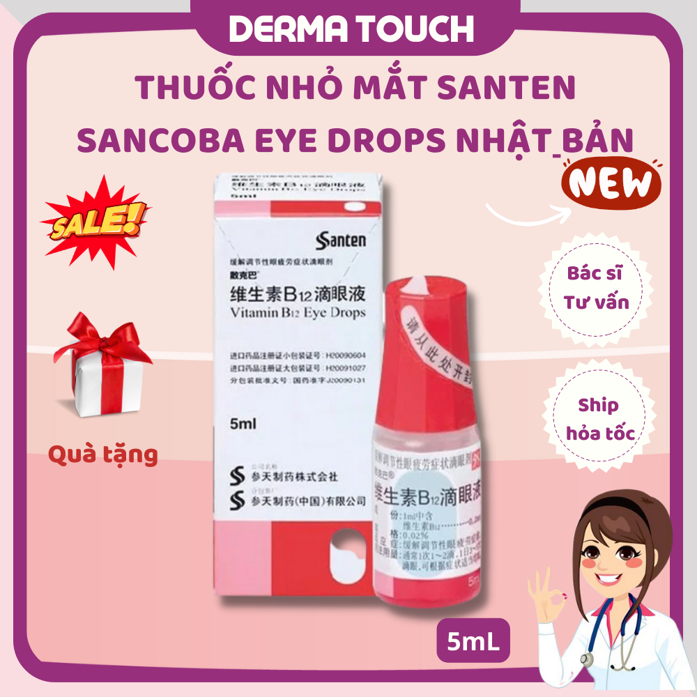 Nhỏ mắt Santen Sancoba Eye Drops 5ml Nhật Bản chống cận - DermaTouch