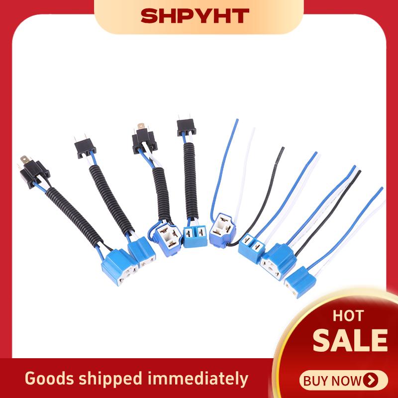 SHPYHT H7 H4 Xe Xe Tải Nữ Nam Gốm Đèn Pha Mở Rộng Kết Nối Cắm Ánh Sáng Đèn Bóng Đèn Ổ Cắm Adapter 12V 4A