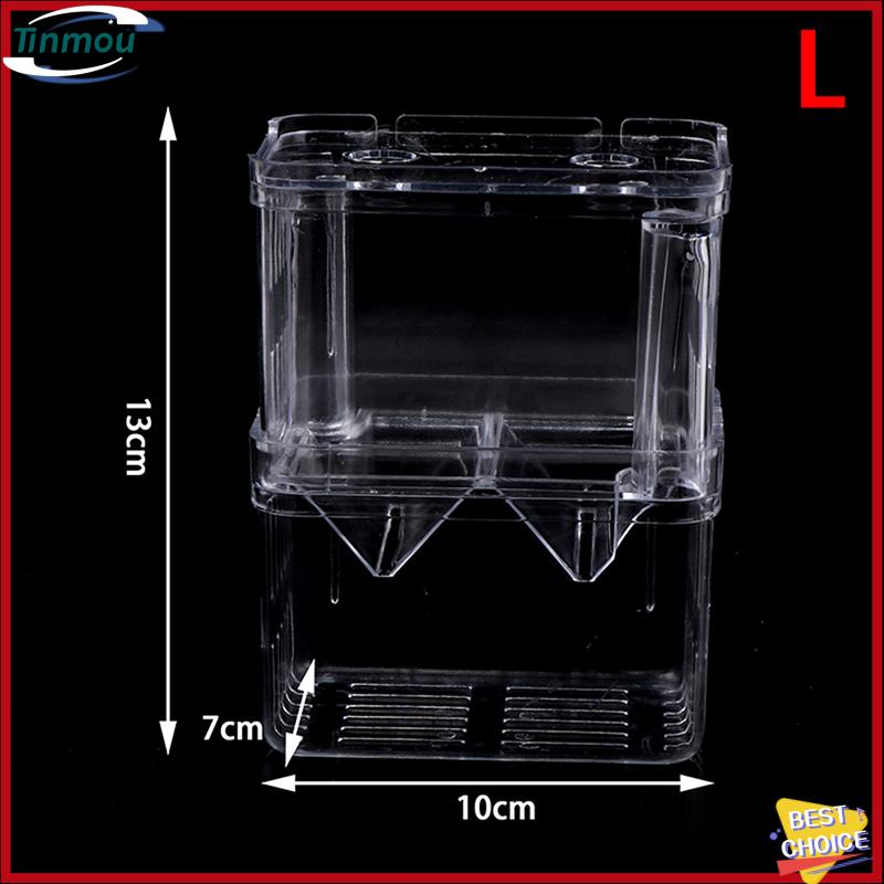 【Tinmou】🌟🌟【Hot Sale】🎈 Hai Tầng rõ ràng cá giống hộp cách ly bể cá bể cá nhà nở - 3