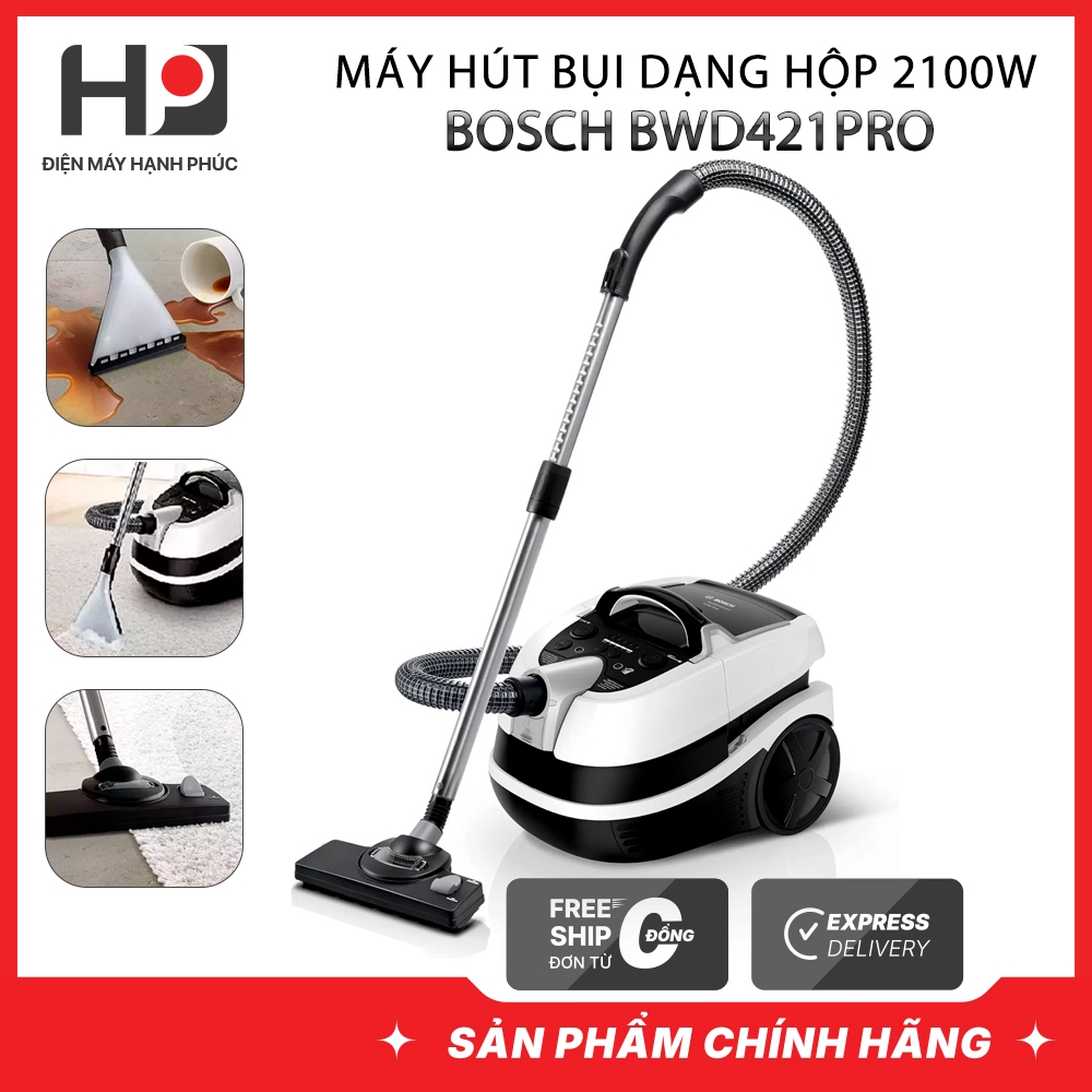 Máy hút bụi dạng hộp Bosch BWD421PRO 1400W | Bảo hành 2 năm chính hãng Giá 8,999,000 Đồng*Miễn phí vận chuyển