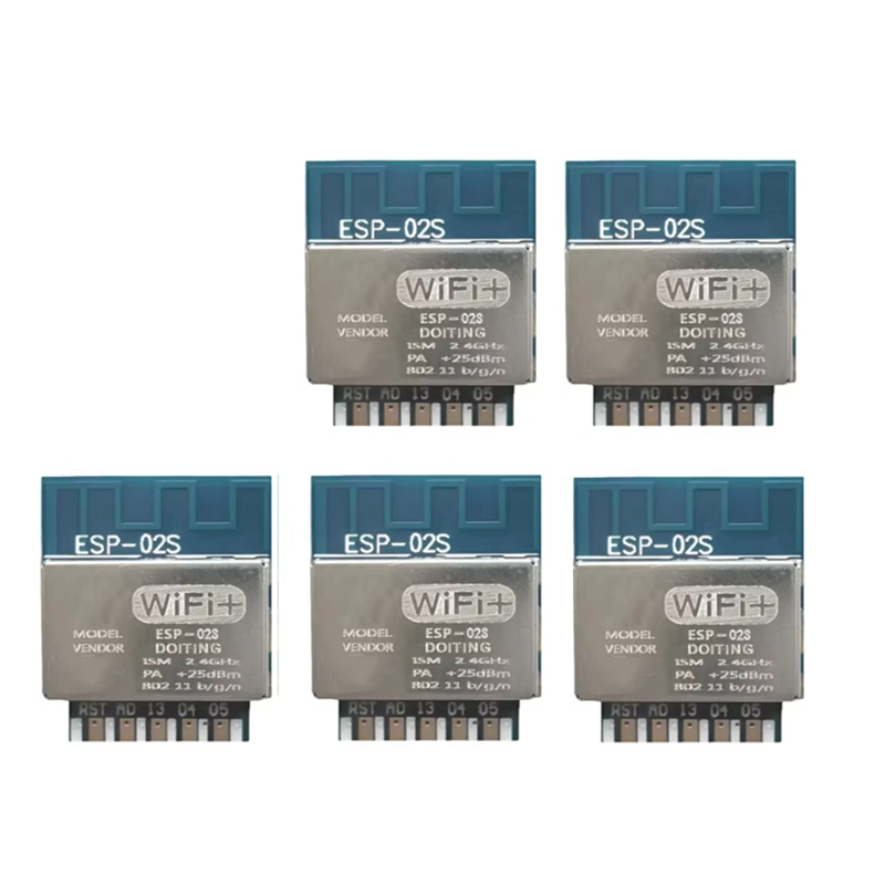 [jwerlyday]For ESP8266 Compatible 5Pcs for ESP-02S Wi-Fi Module Serial Golden Finger Package for ESP8285 Wireless Transparent Transmission Giá 299,400 Đồng*Miễn phí vận chuyển