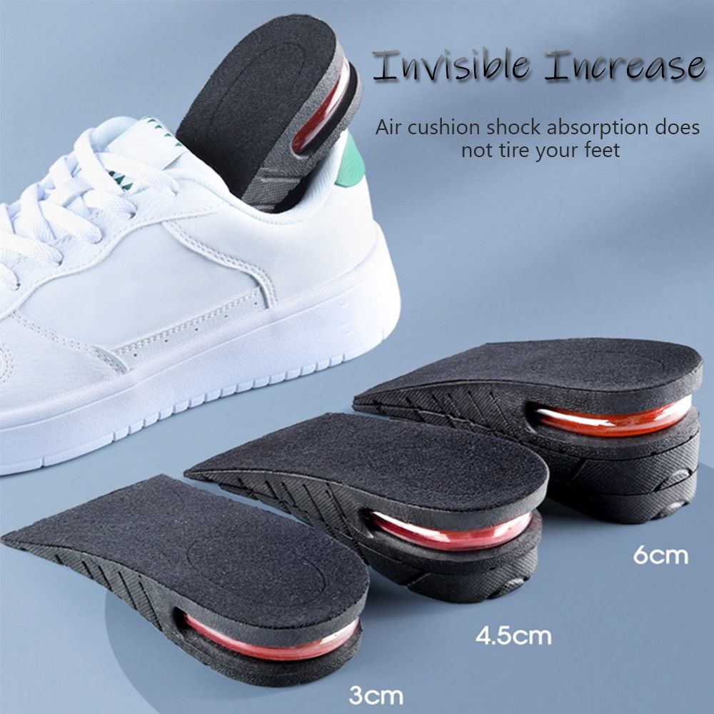 MANAGERIALSTORE4RE5 Sneakers Heighten Unisex Elevator Shoes Cushion Heel Insert Half Insoles Height Increase Insoles