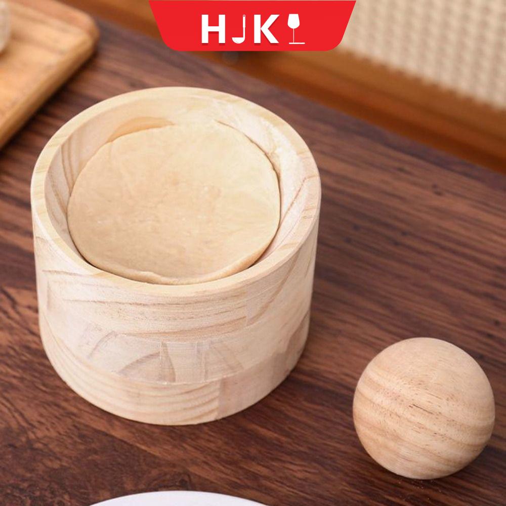 HJKL Gỗ Dụng cụ làm vỏ bánh bao Bền Hướng dẫn sử dụng Máy ép Mochi Hộ gia đình Tự làm Dụng cụ làm bánh ravioli Bánh ngọt