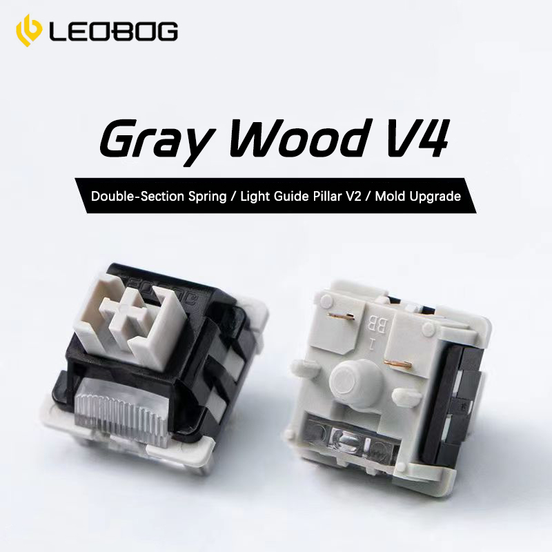 Leobog Graywood V4 chuyển đổi tuyến tính POM HiFi thiết bị chuyển mạch cho tùy chỉnh Bàn Phím Cơ Kit