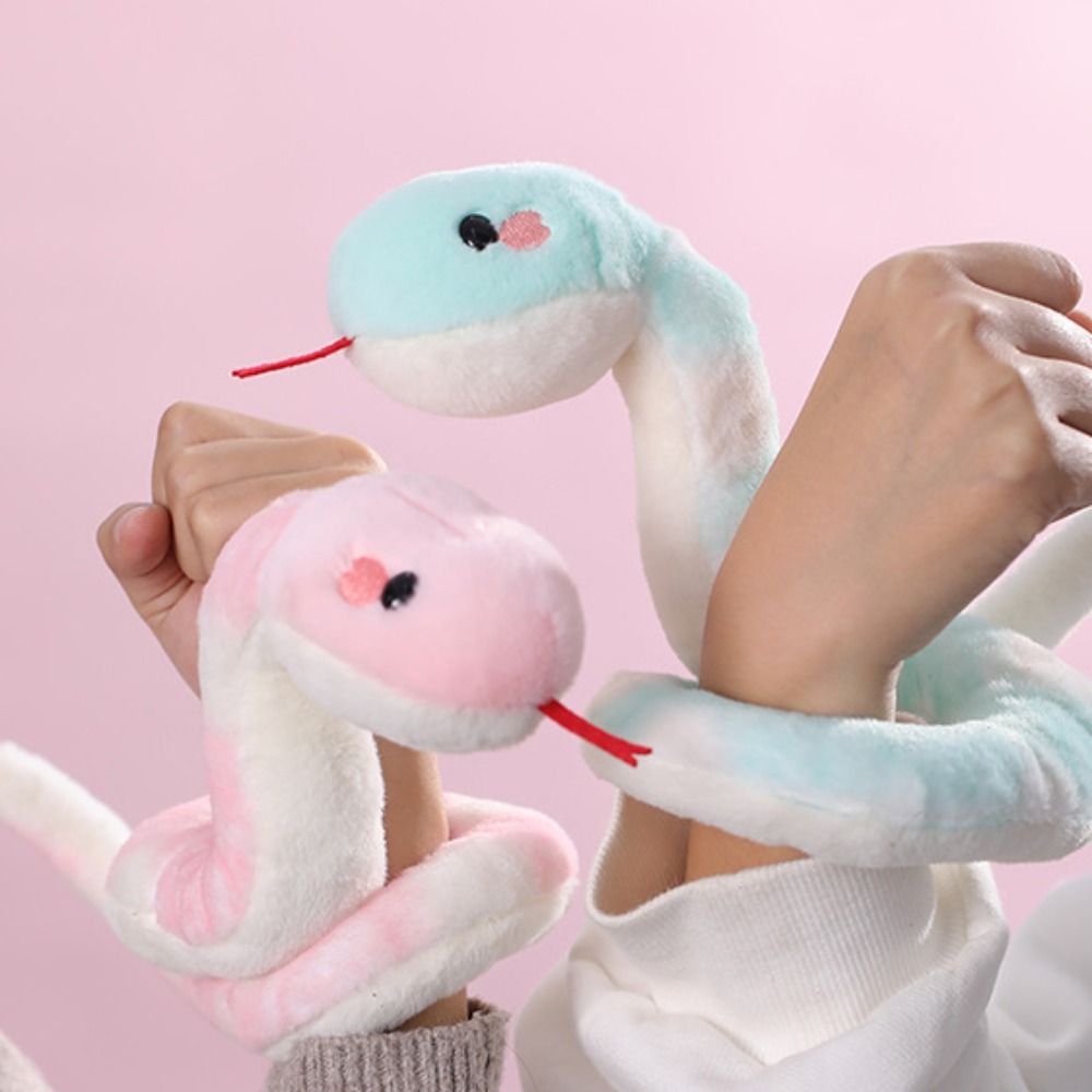 OLIVIANA1 Quấn quanh cánh tay Đồ chơi nhồi bông năm con rắn Vải nhung lông Con Rắn nhỏ Búp bê nhồi bông hình rắn Đồ trang trí Hoạt hình Búp bê động vật rắn Quà Tặng trẻ em
