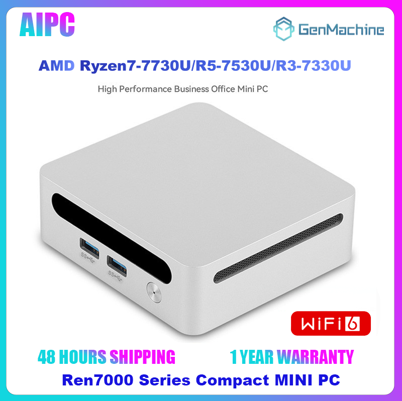 SZBOX Z66 Mini PC AMD Ryzen 5 6600U 24GB LPDDR5 Onboard 2x M.2 SSD