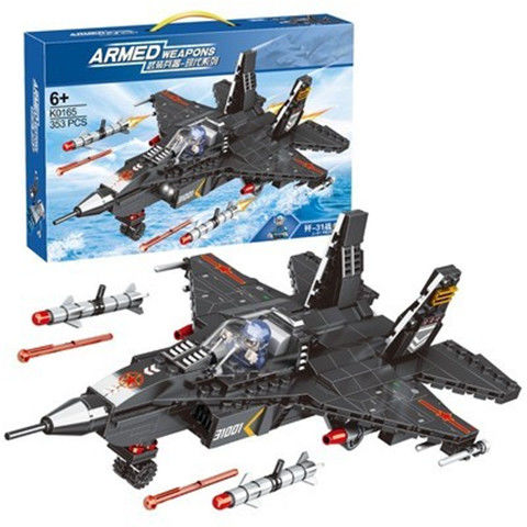 Tương thích với gạch LEGO quân sự máy bay chiến đấu tàu sân bay J-20 J