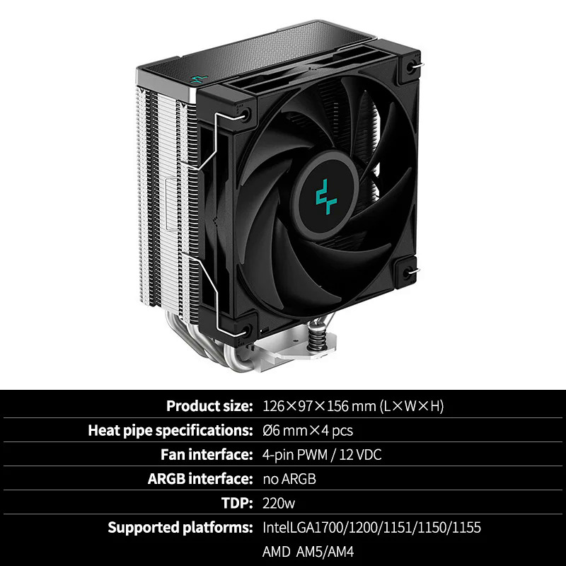 [Trend]DeepCool AK400 Digital Display White CPU Processor Cooler 4 Heat s 120Mm Cooling Fan Radiator