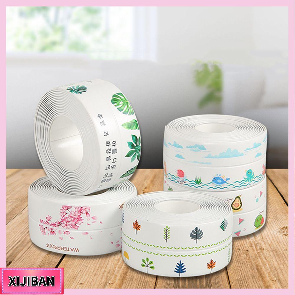 XIJIBAN Phòng tắm nhà bếp Keo tự dính Chống thấm nhà bếp Dán đường góc PVC Dải chống thấm Dải niêm phong Băng keo