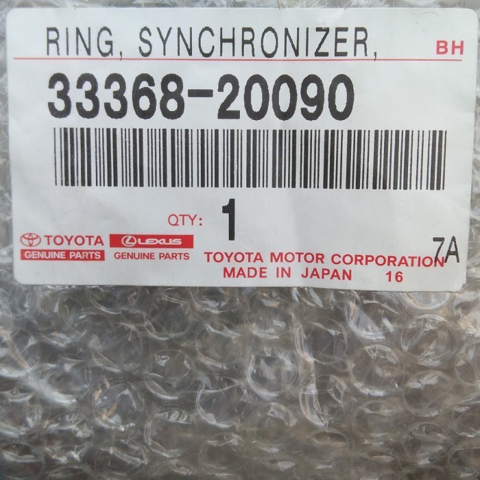 Ring singkromis Gigi 3 Toyota Corolla Altis Vios 1800cc 33368-20090 Harga 500,000 rupiah*Gratis Ongkir