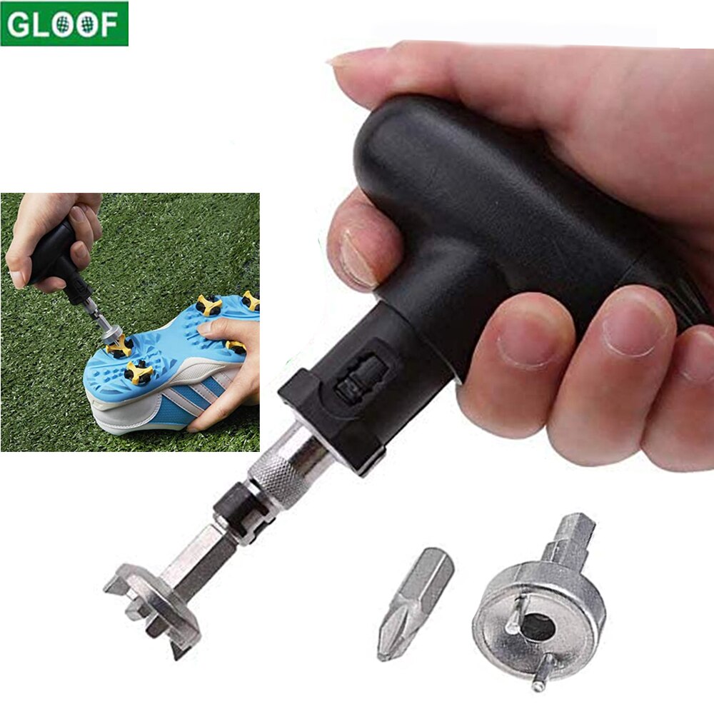 Golf Spike Cờ Lê Giày Ratchet hành động Remover Công cụ điều chỉnh Set bền không gỉ Cleats tay cầm nhựa Ripper thay thế Viện trợ