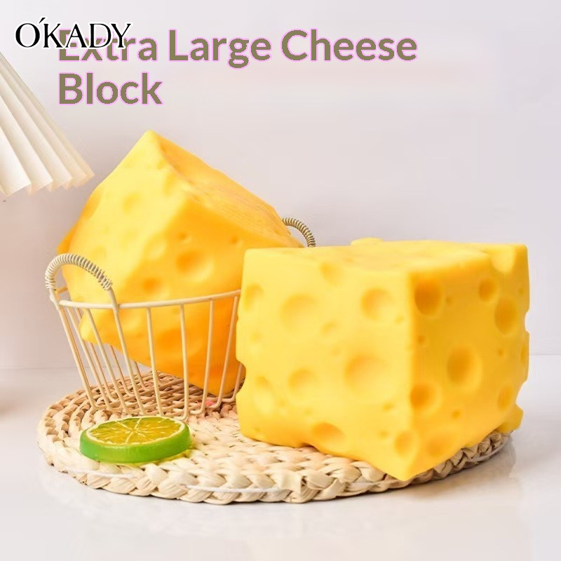 Okady Toys, Squishies, Anti-Stress Toys, Slow Squishies, Giant Cheese Stuffed Toys for Children and Adults, Relief to Reduce Stress. ราคา 29 บาท*ส่งฟรี
